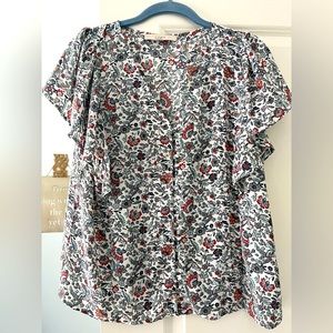 Loft floral blouse